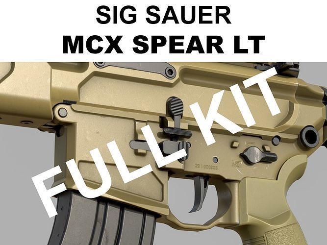 3d Model Sig Sauer Mcx Spear Lt Full Kit Replica Low Poly Vr Ar
