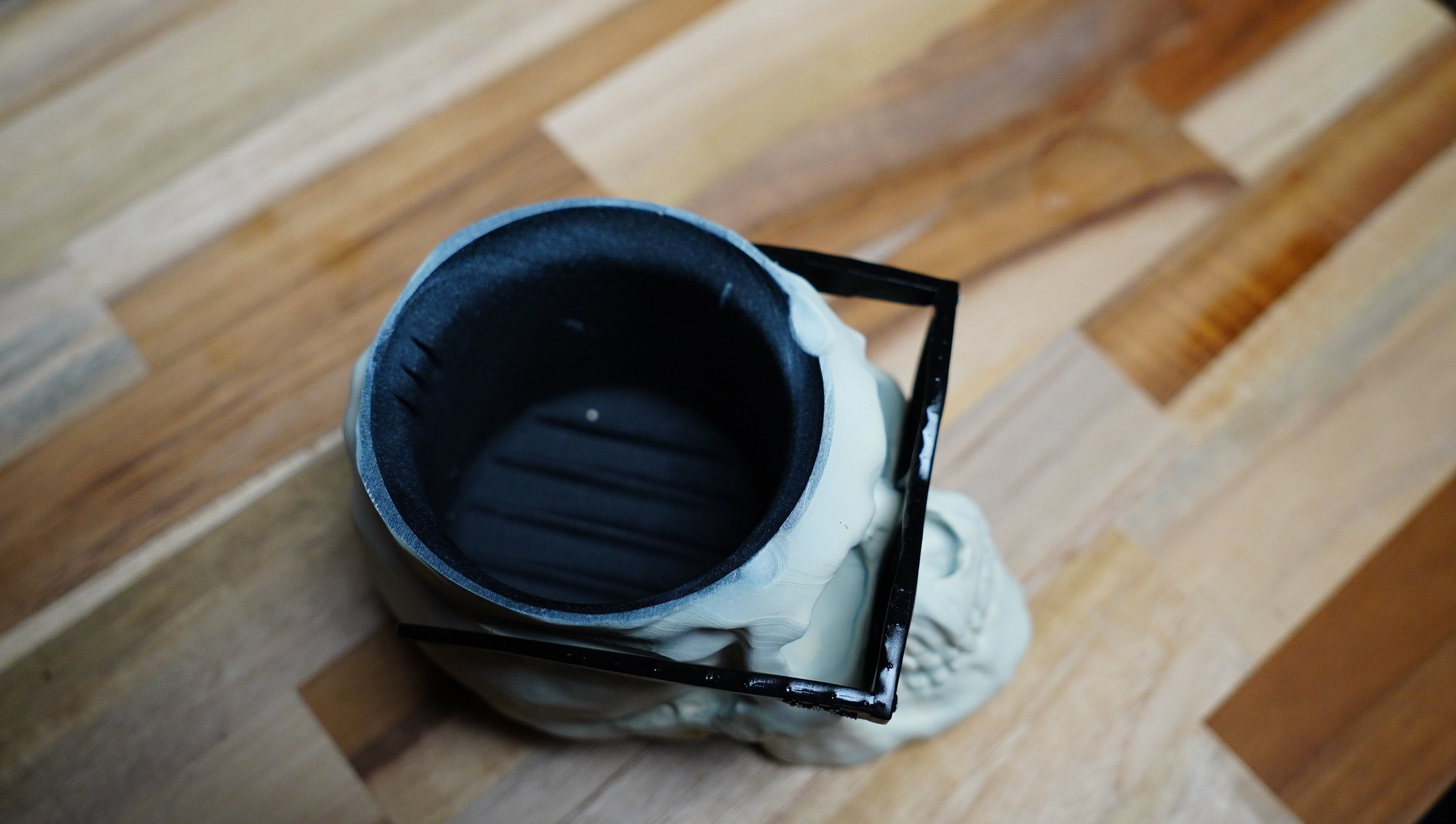 Skull with Sunglasses Paint brush cleaning Cup 3D model 3D printable