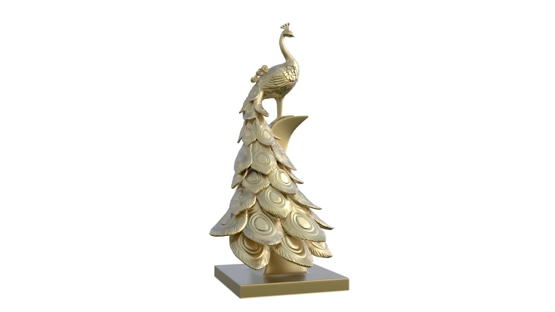 Peacock Statue 3D model 3D printable CGTrader