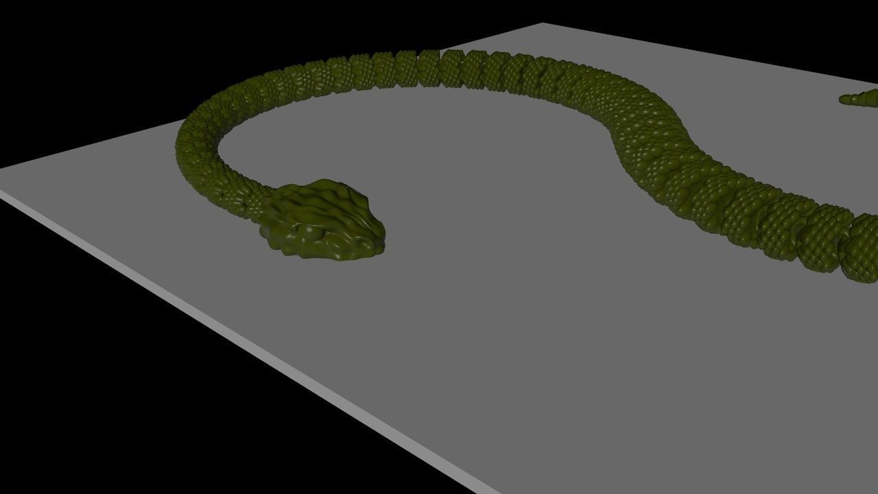 Articulated Rattlesnake 3D model 3D printable CGTrader