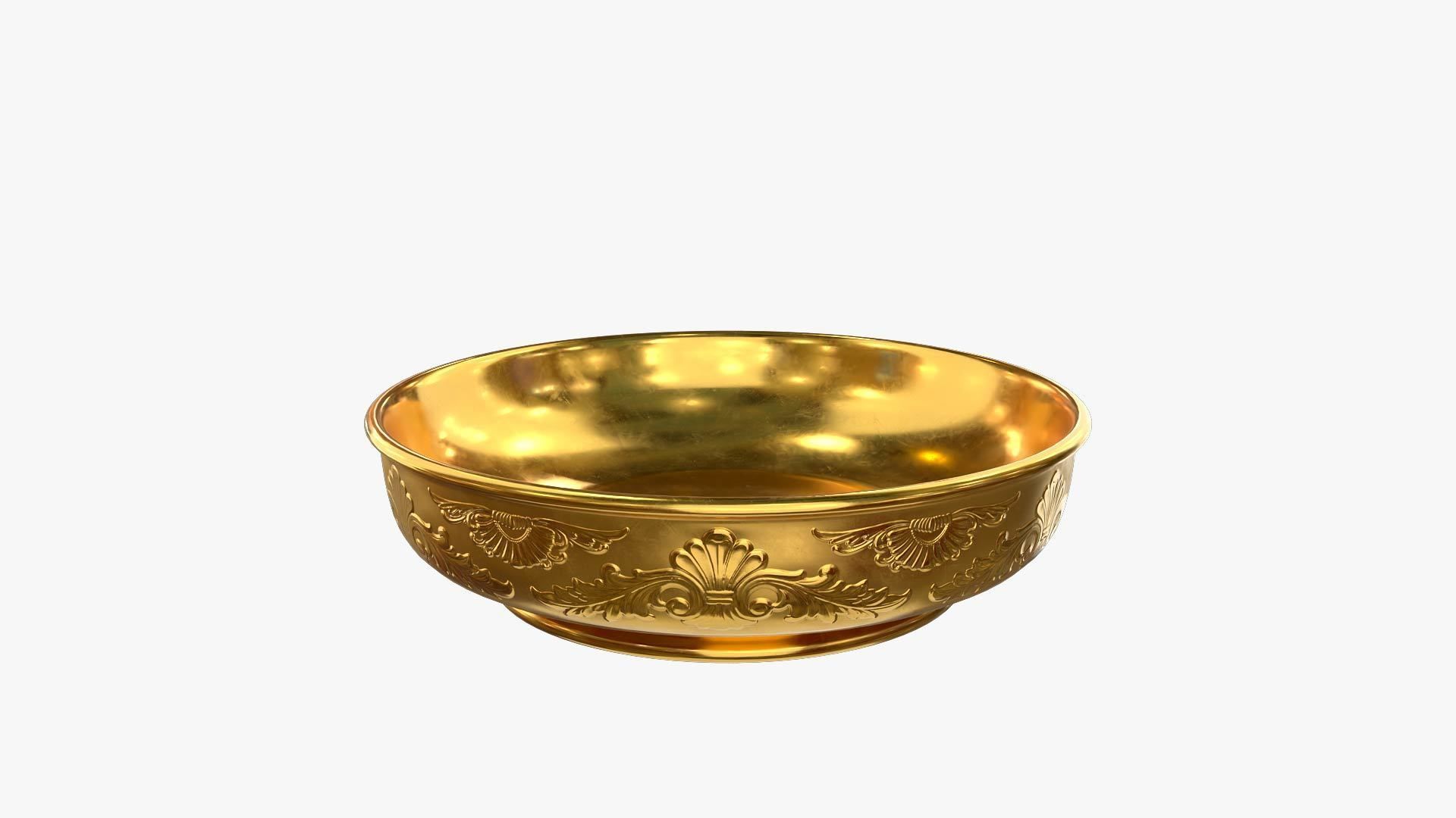 Gold utensils 3D model CGTrader