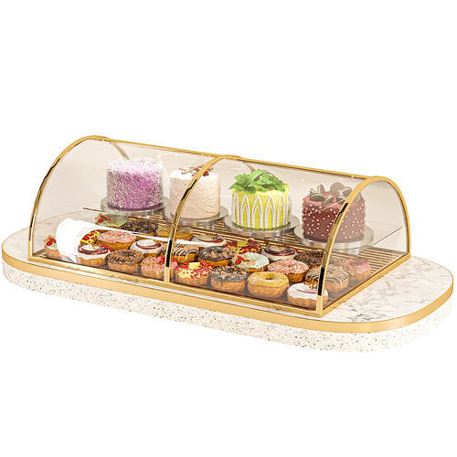 Showcase with sweets and desserts 3D model | CGTrader