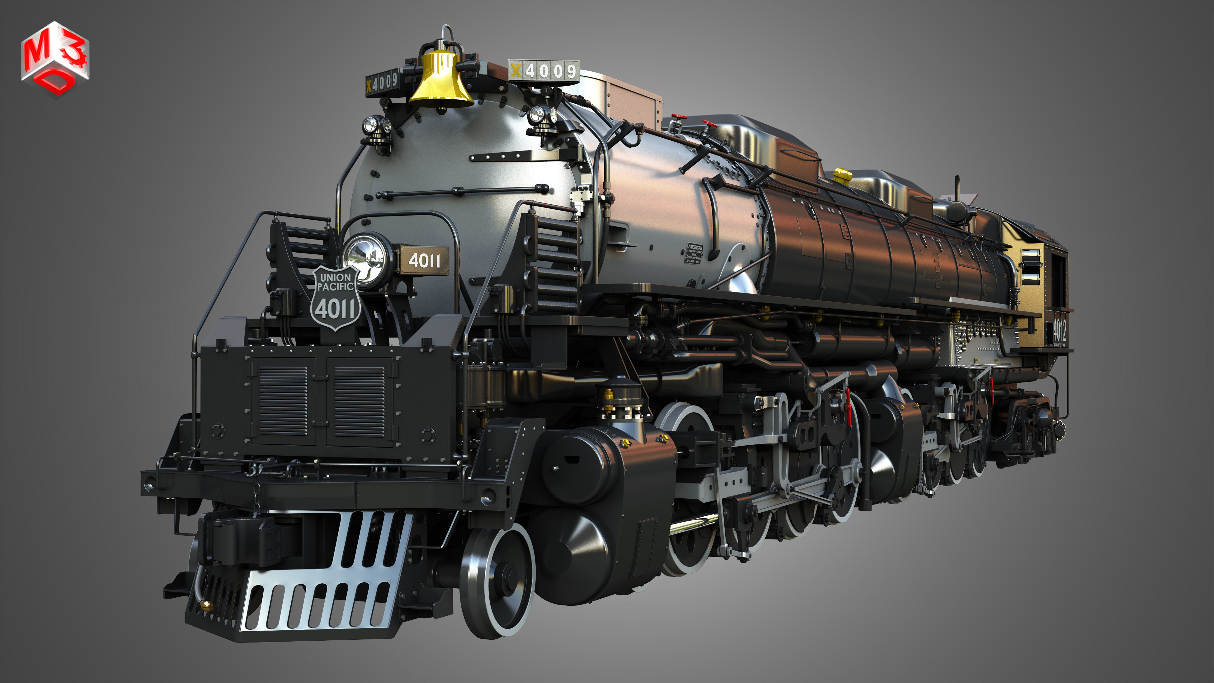 Big Boy 4014 Steam 3D model CGTrader