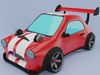 Funny Carton Car Racing Car 3D model 3D model | CGTrader