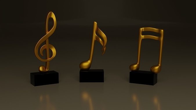 Music Notes 3D model 3D printable | CGTrader