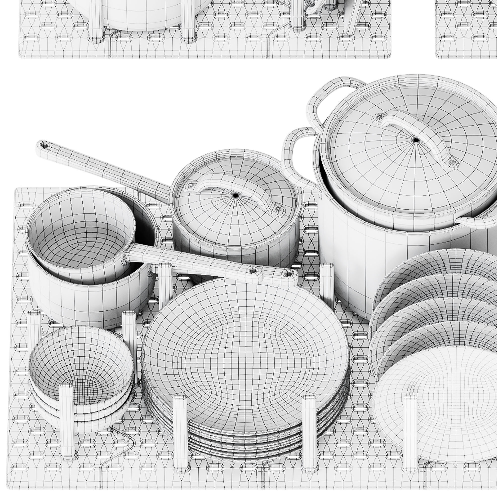 Ikea Uppdatera Pegboard Drawer Organizer Set 365 3D model CGTrader