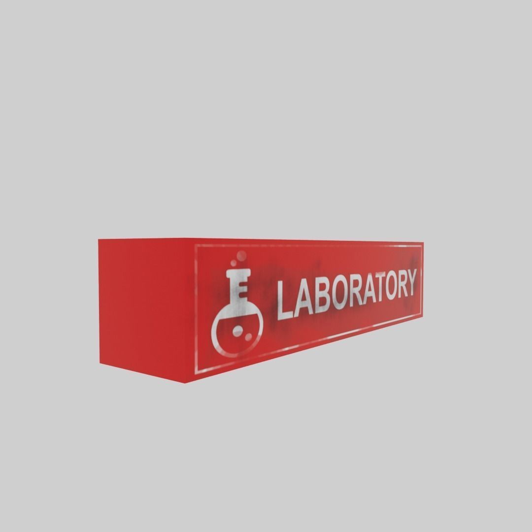 3D model Lab sign VR / AR / low-poly | CGTrader