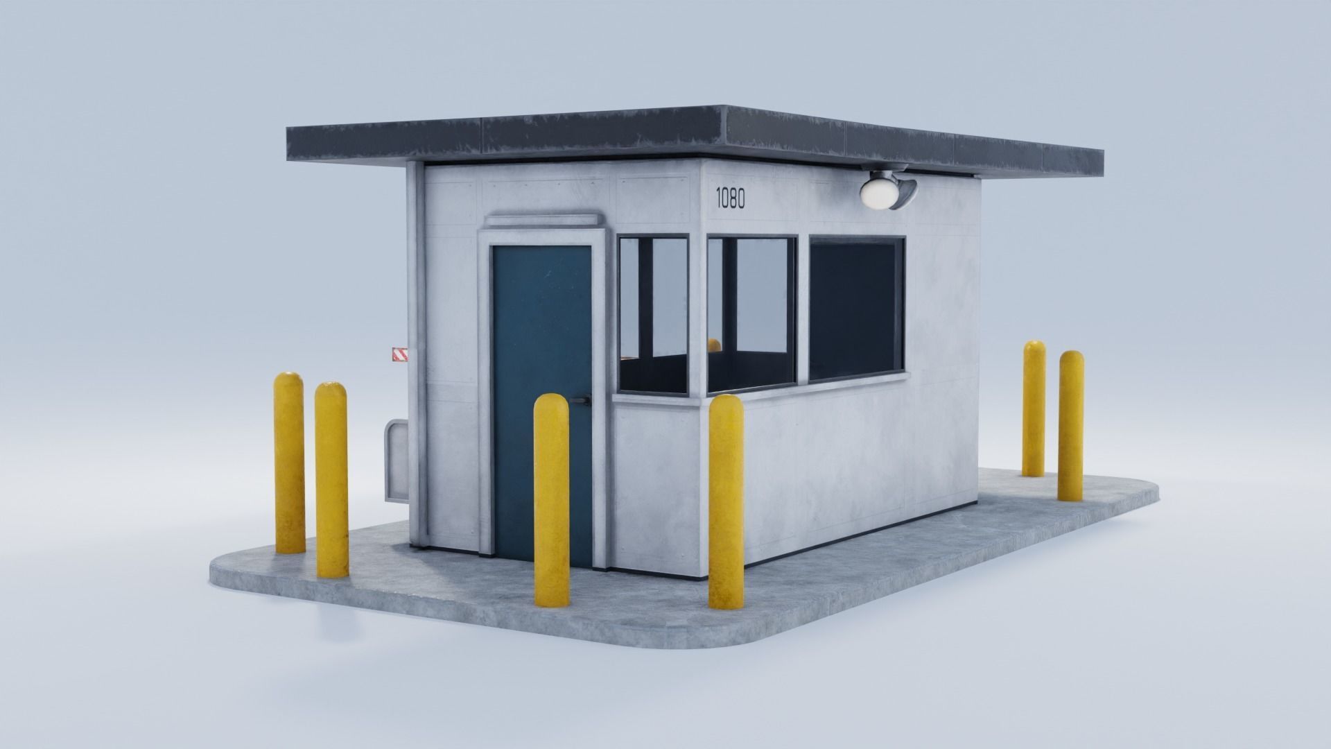 3D model Guard Shack with 4K textures VR / AR / lowpoly CGTrader