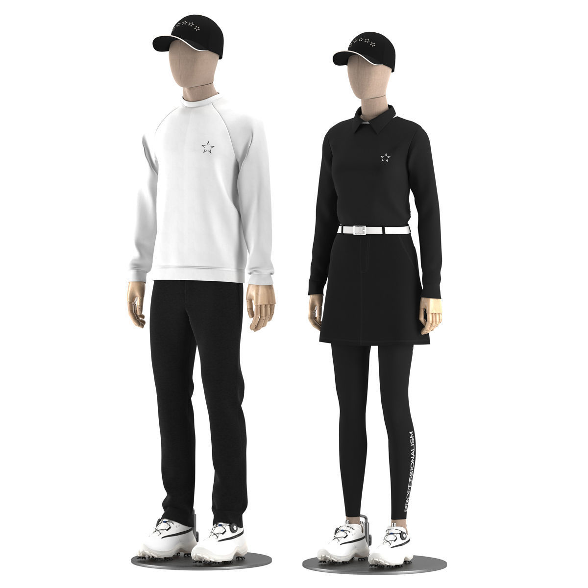 Golf Clothes Mannequin Set 3D model CGTrader