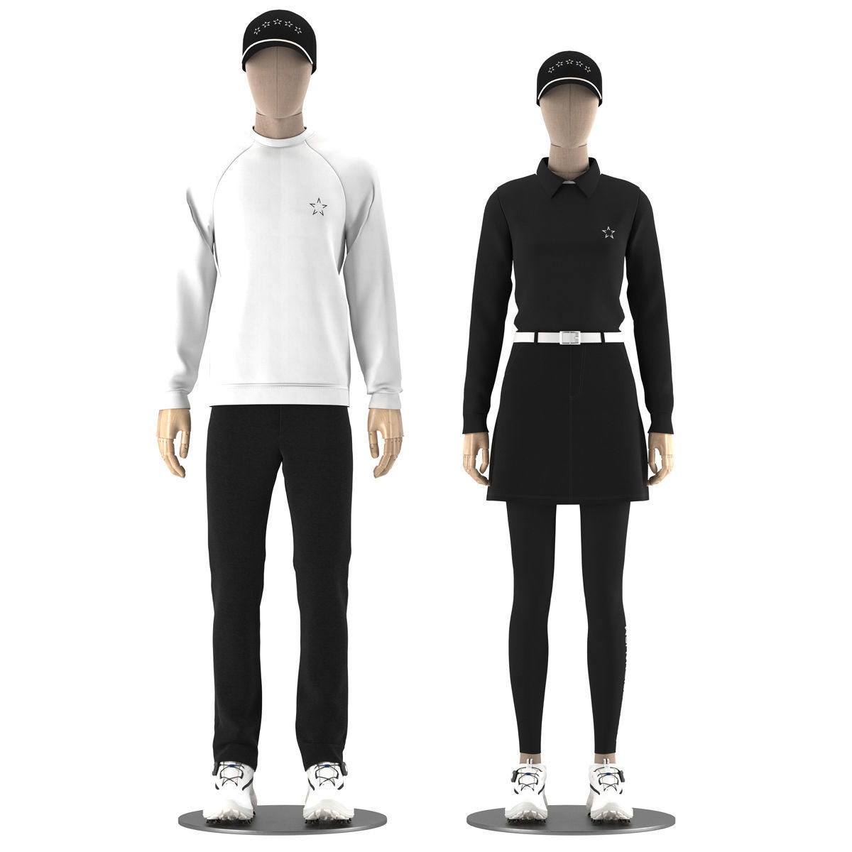 Golf Clothes Mannequin Set 3D model CGTrader