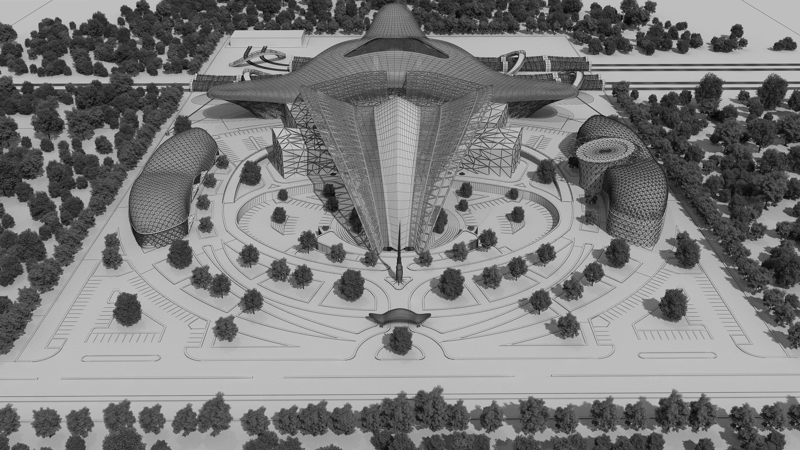 0154 Train Station Architecture Project 2D Drawings3D Files 3D