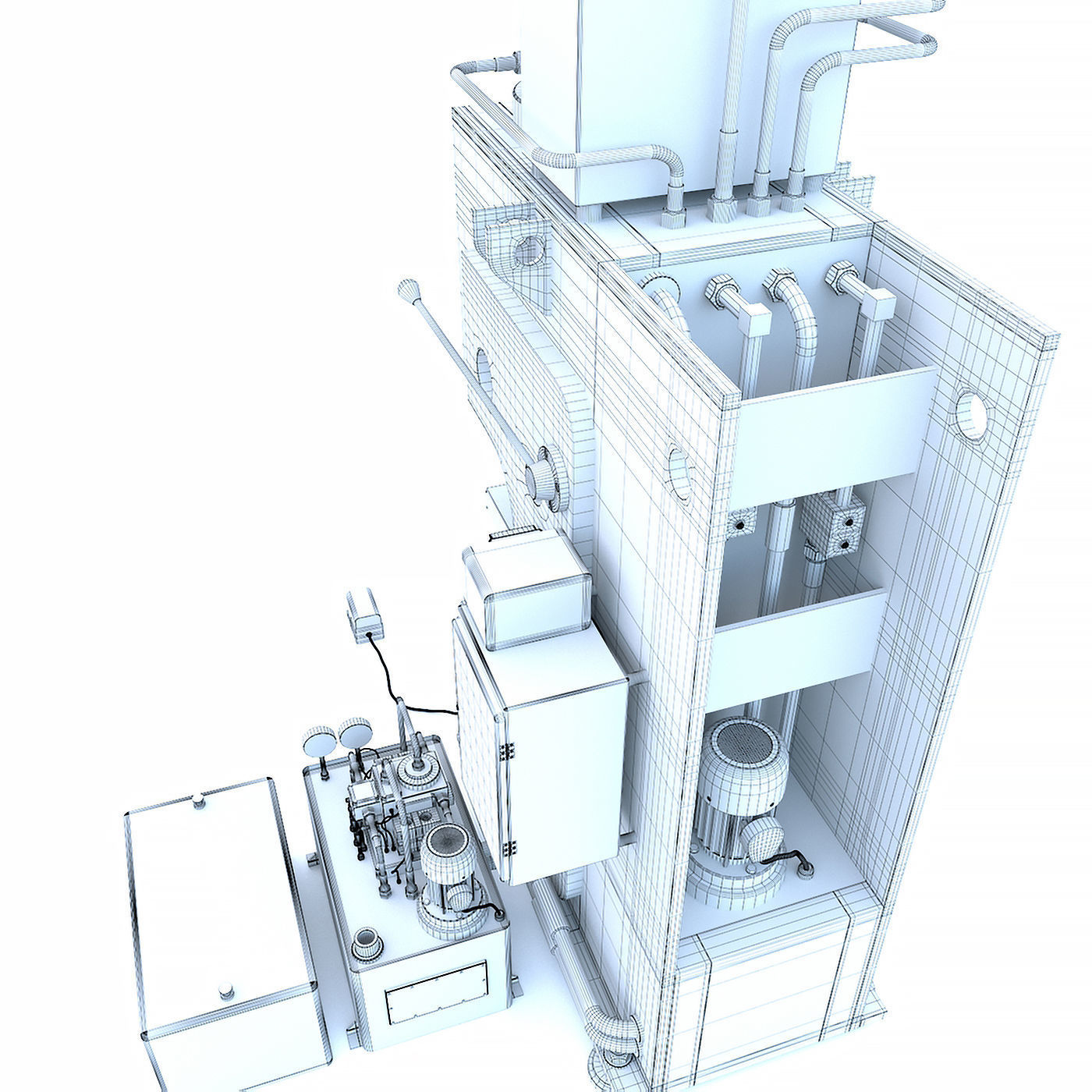 Industrial machine tool hydraulic press PYE250A 3D model | CGTrader