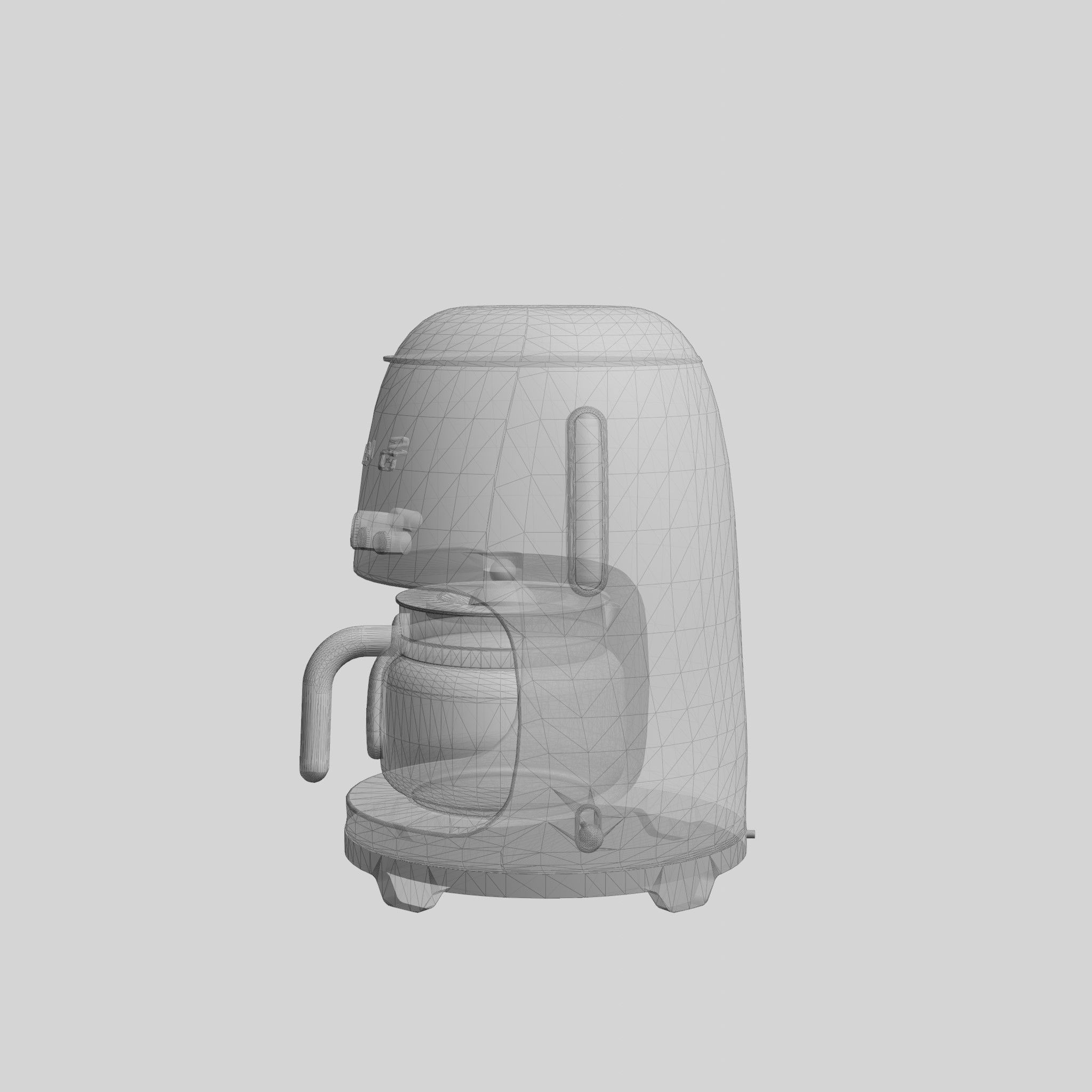 3D model Retro Coffee Maker White VR / AR / lowpoly CGTrader