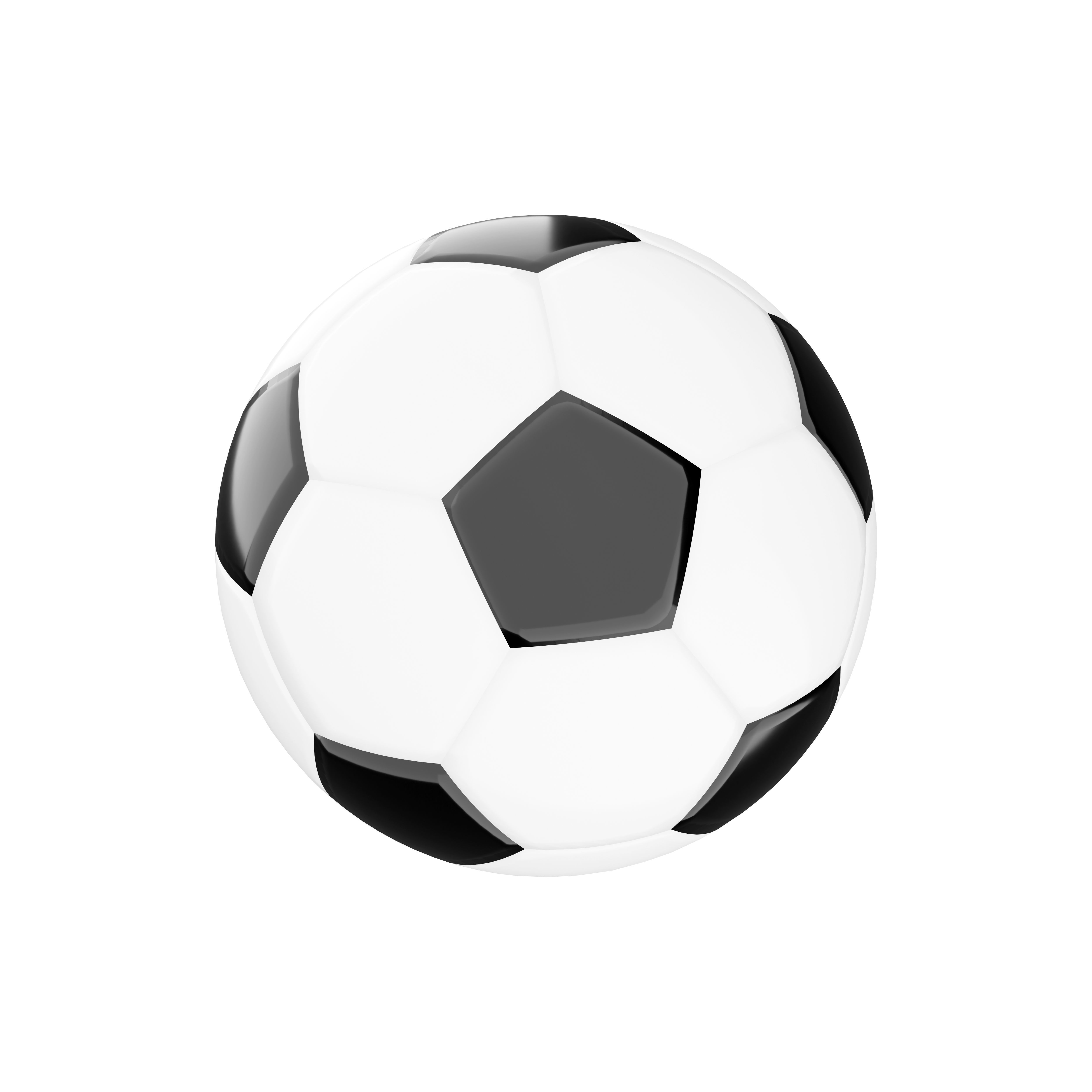 3d black and white soccer ball icon 3D model | CGTrader