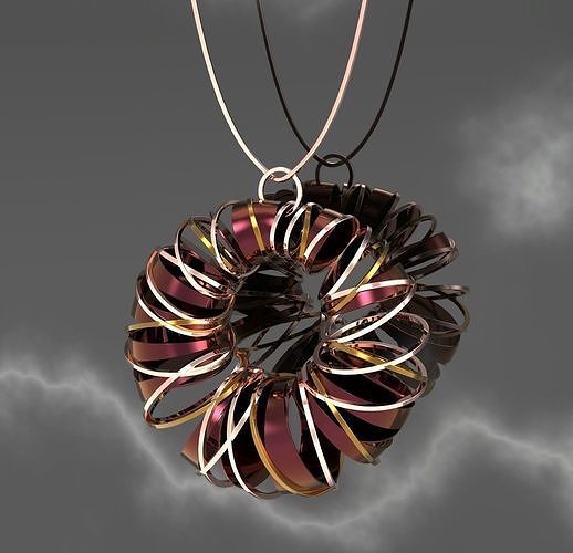 Pendant spring free 3D model CGTrader