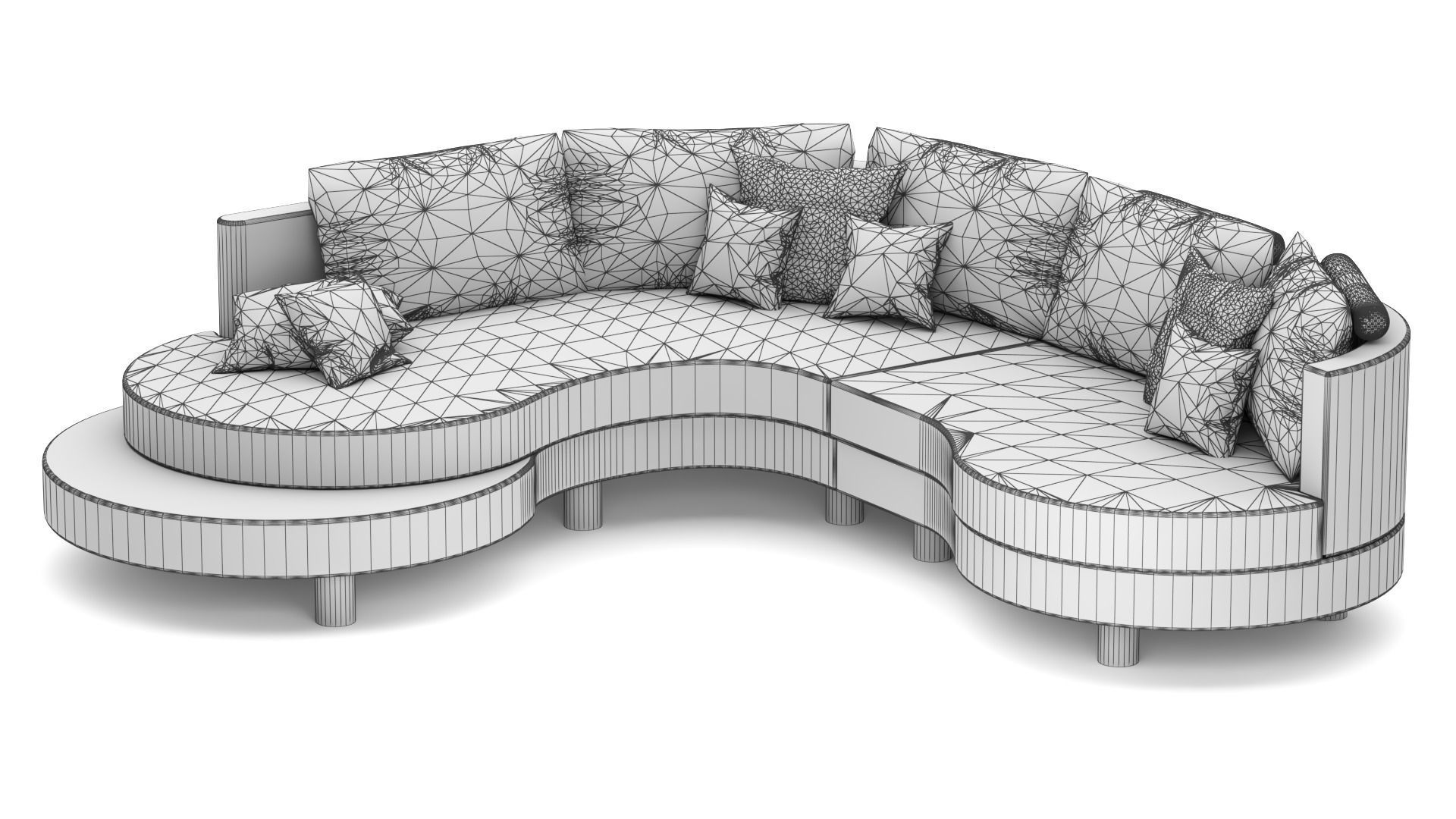 Corner italian sofa 3D model CGTrader
