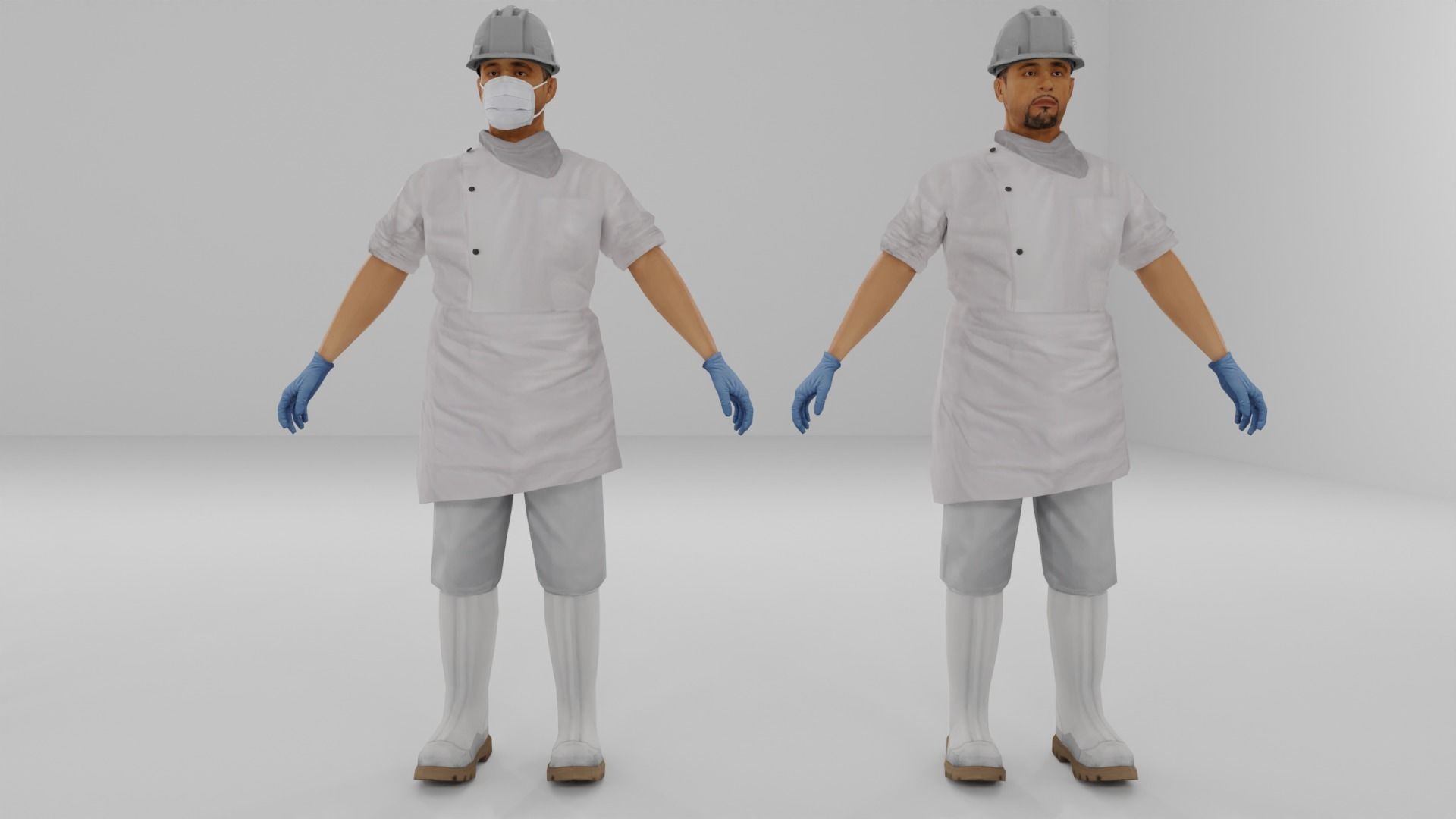 3D model Workers VR / AR / low-poly | CGTrader