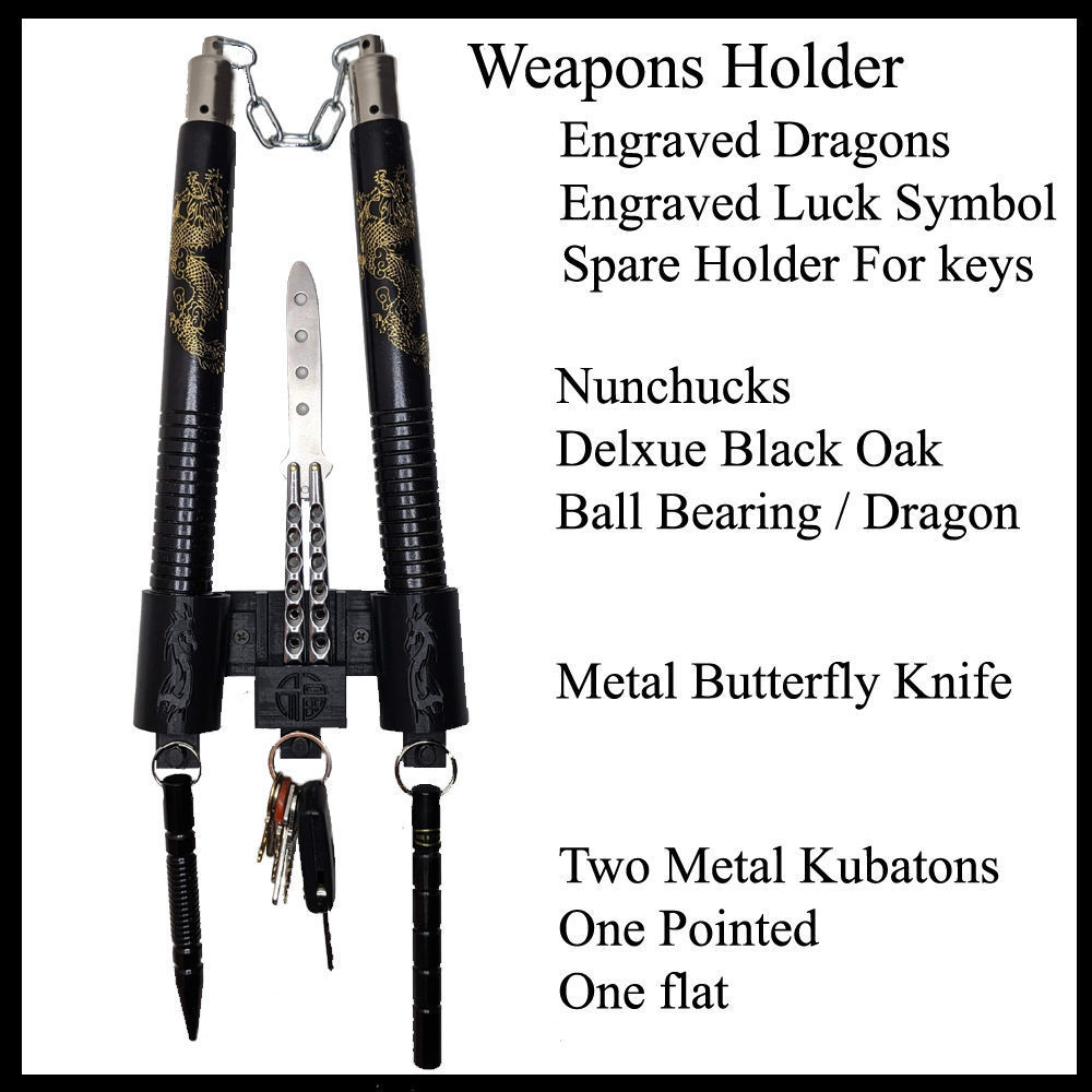 Weapon Holder for Nunchaku Butterfly Knife kubaton and keys 3D model