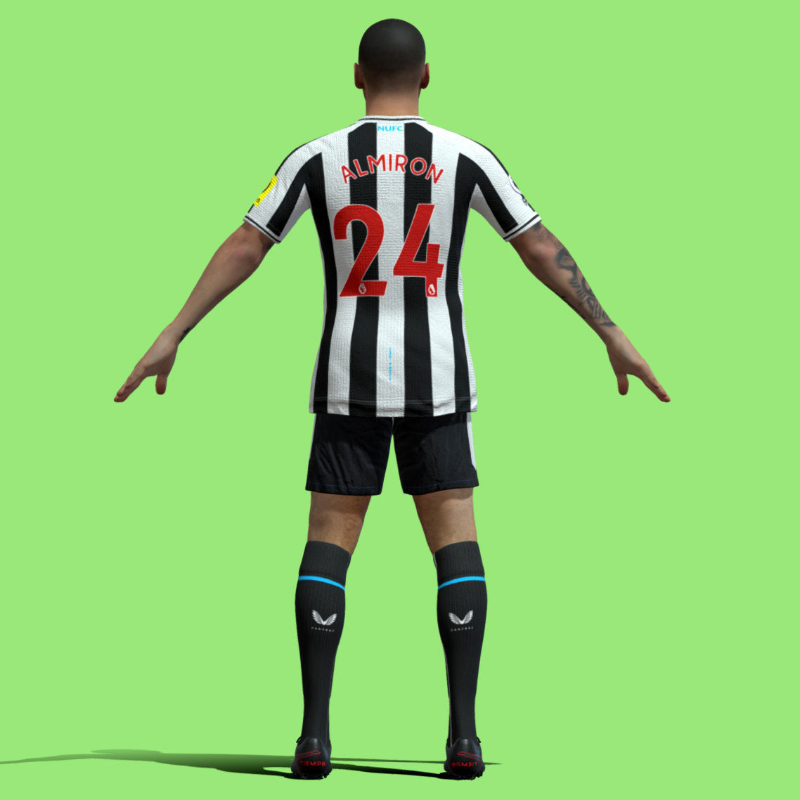 T-P Rigged Miguel Almiron Newcastle United 3D model animated rigged ...