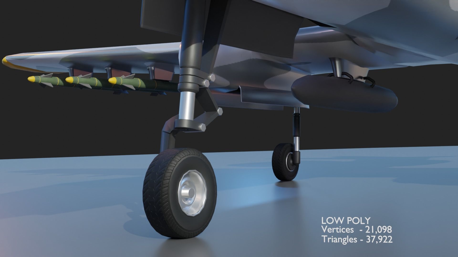 3D model A 10 Thunderbolt Attack Plane - low poly VR / AR / low-poly ...