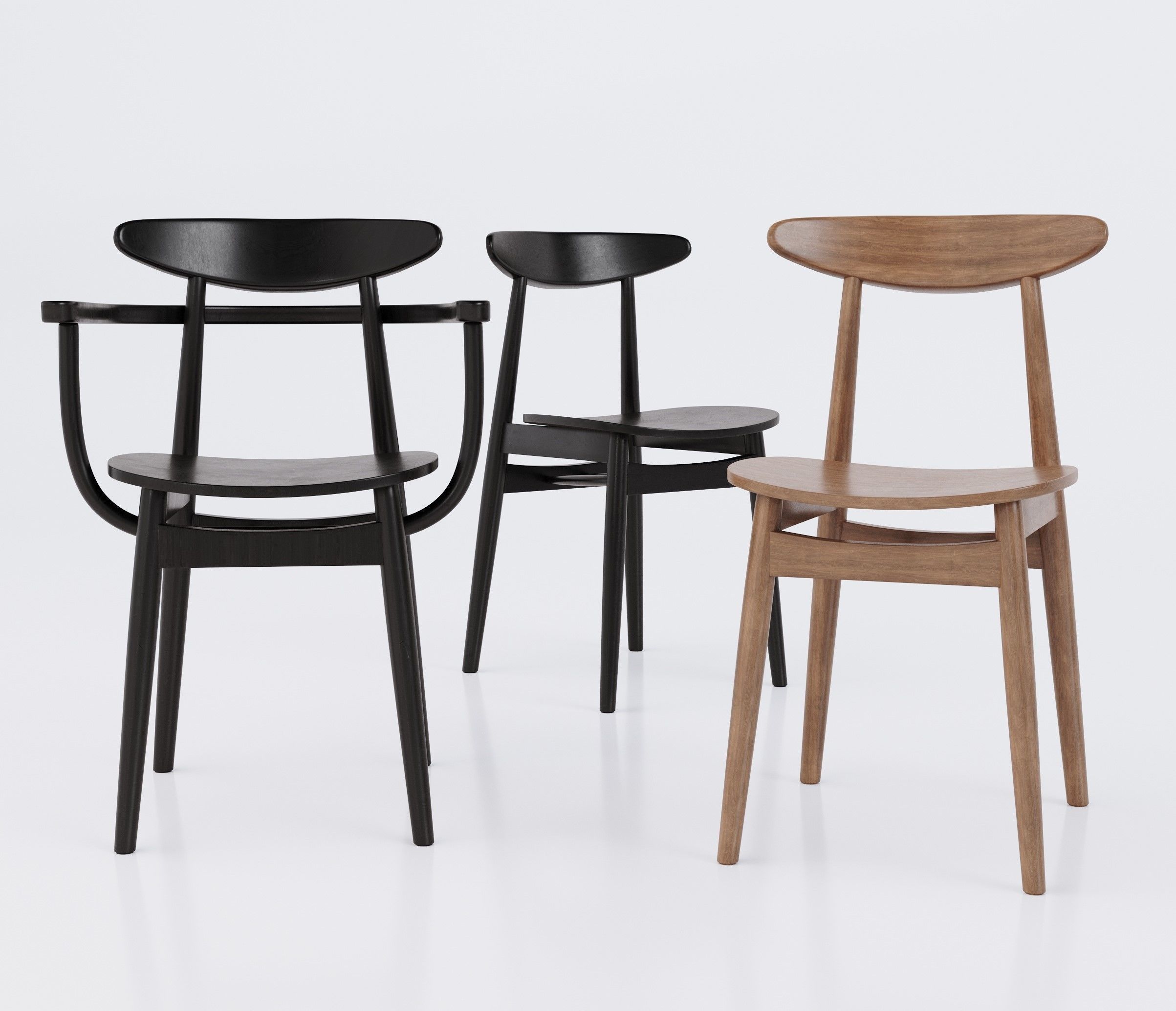 Set of Teo dining chairs 3D model CGTrader