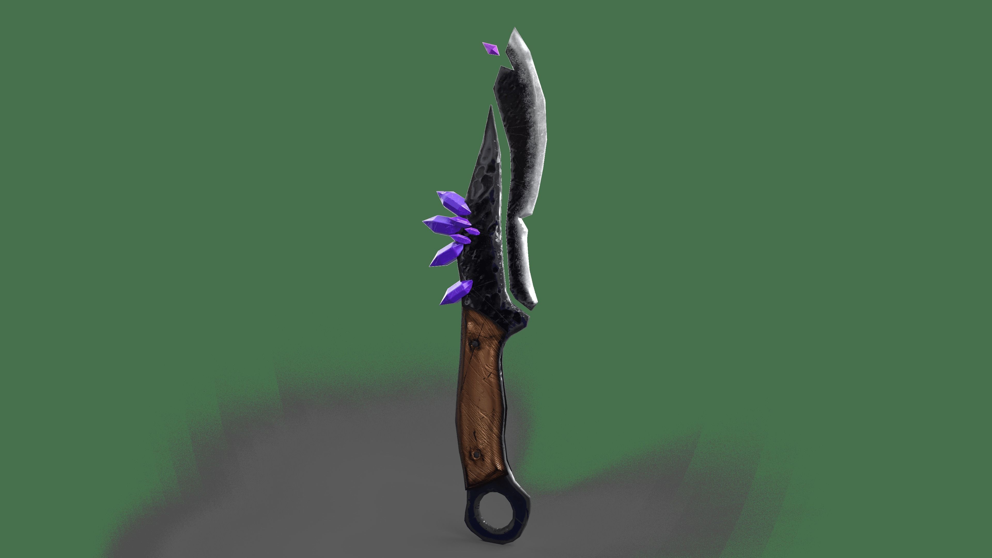 3D model Magic dagger weapon in 5 color schemes VR / AR / low-poly ...