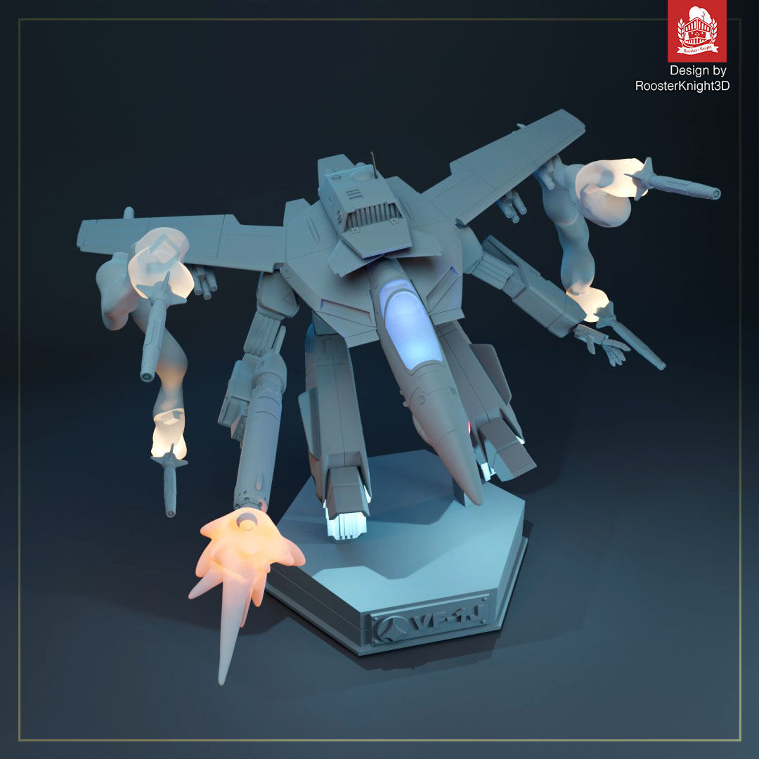 Macross Robotech VF-1J Valkyrie Gerwalk 3D model 3D printable | CGTrader