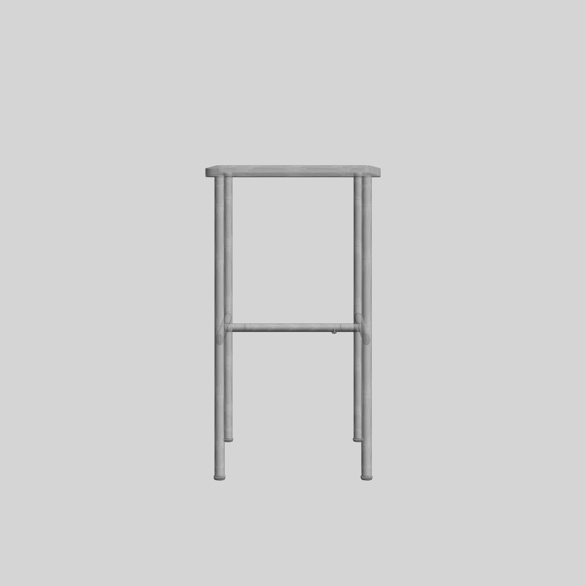 3D model Small Side Table White Light brown VR / AR / lowpoly CGTrader