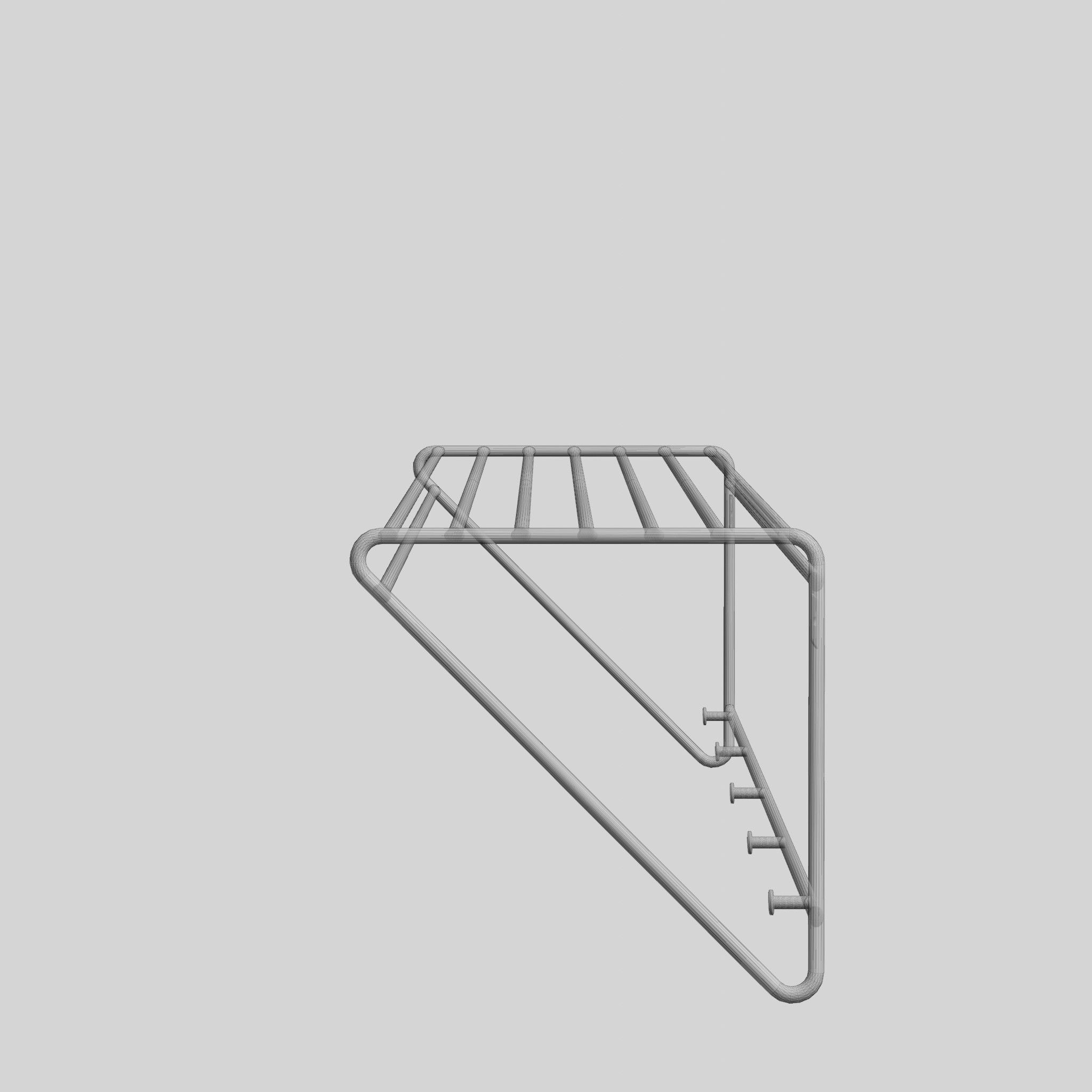 3D model Metal Hat Rack Black VR / AR / lowpoly CGTrader