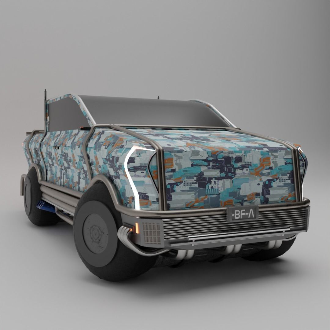 SCI FI BLENDER PICKUPTRUCK 3D model CGTrader