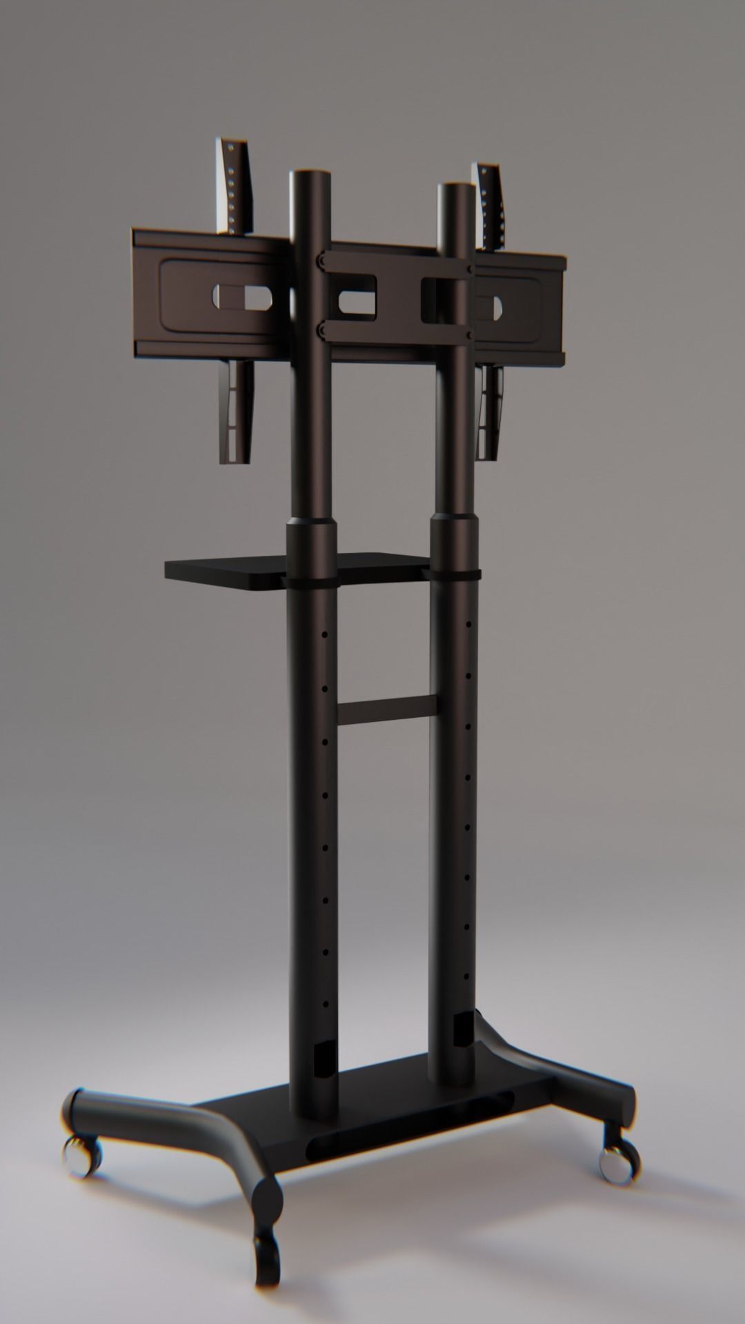 TV stand on wheels 3D model CGTrader