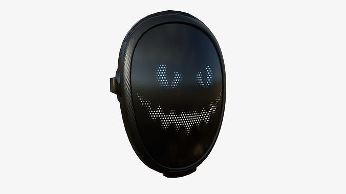 3D model LED Screen Mask A02 - Face B - Character Design VR / AR / low ...