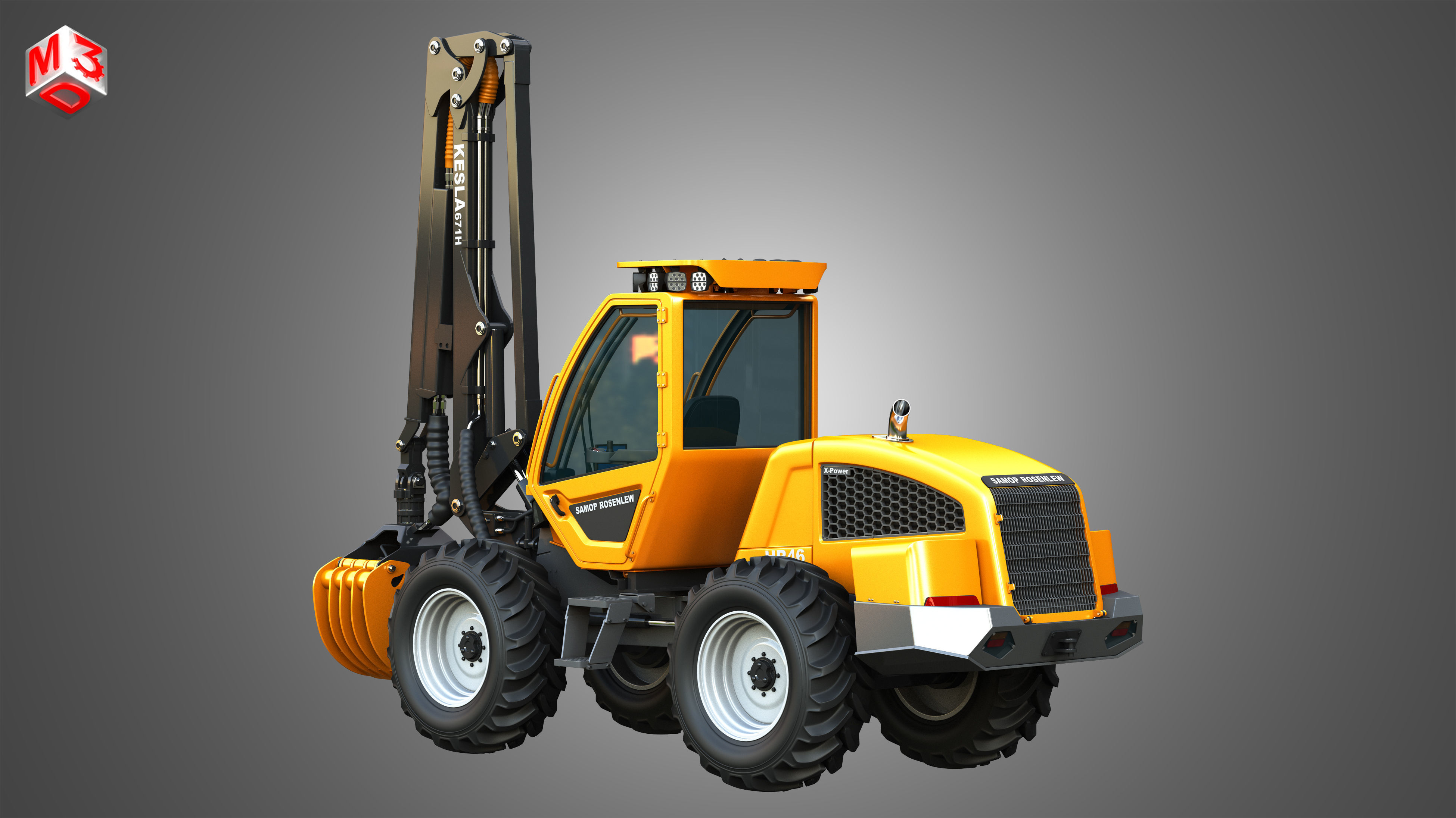 Log Loader Model Kit HR46X - Log Loader 3D model | CGTrader