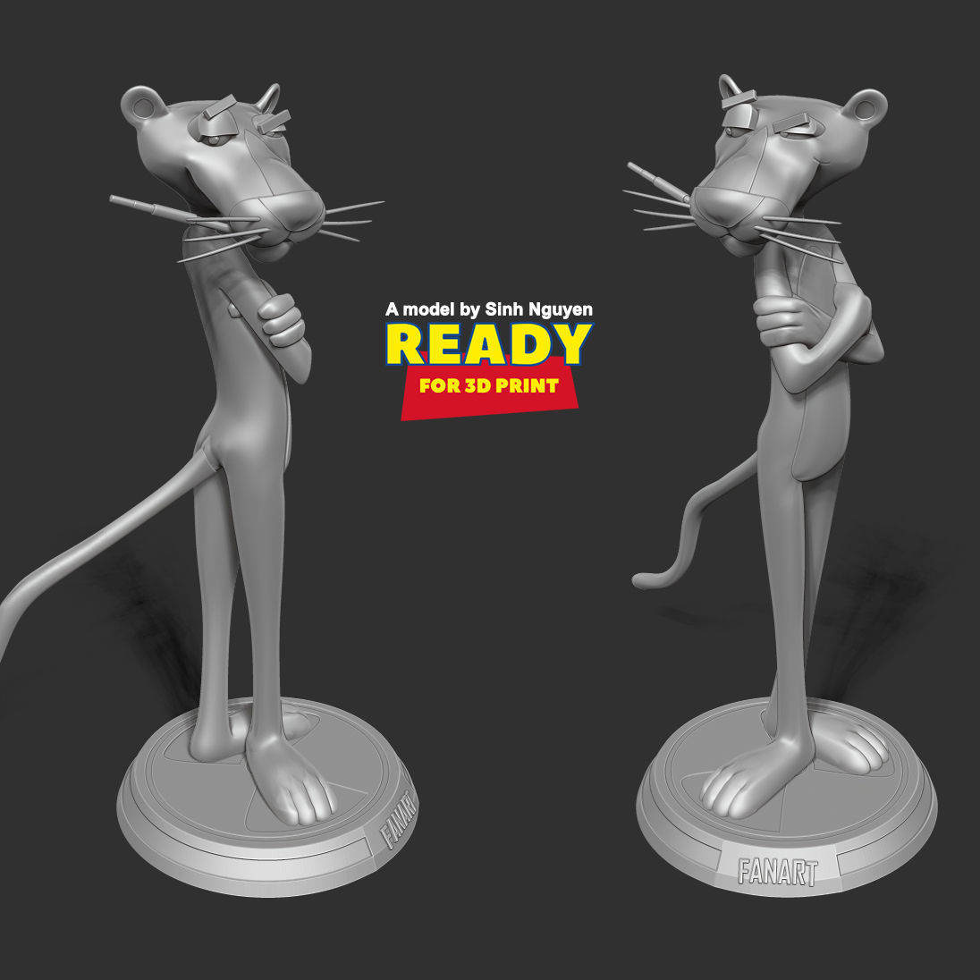 Pink Panther free 3D model 3D printable | CGTrader