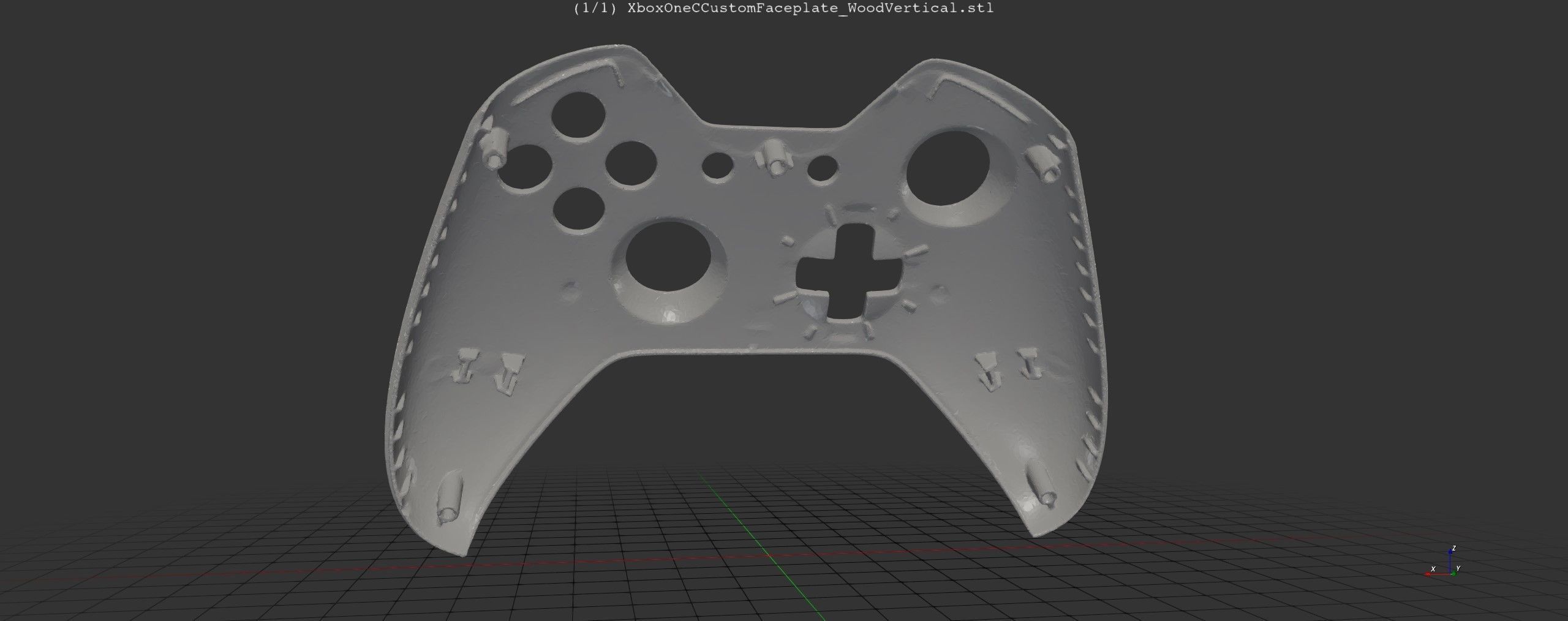 Xbox One controller wooden style faceplates 3D model 3D printable
