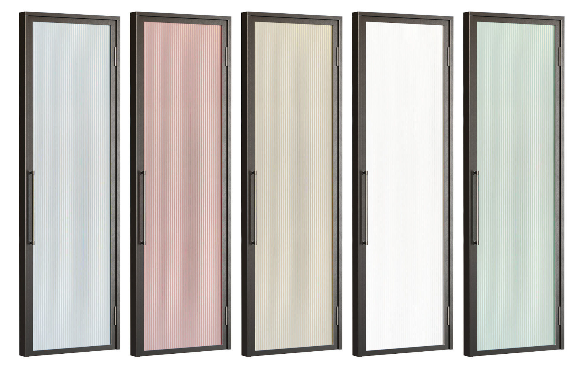 Modern Bathroom Glass Door VR1 3D model CGTrader