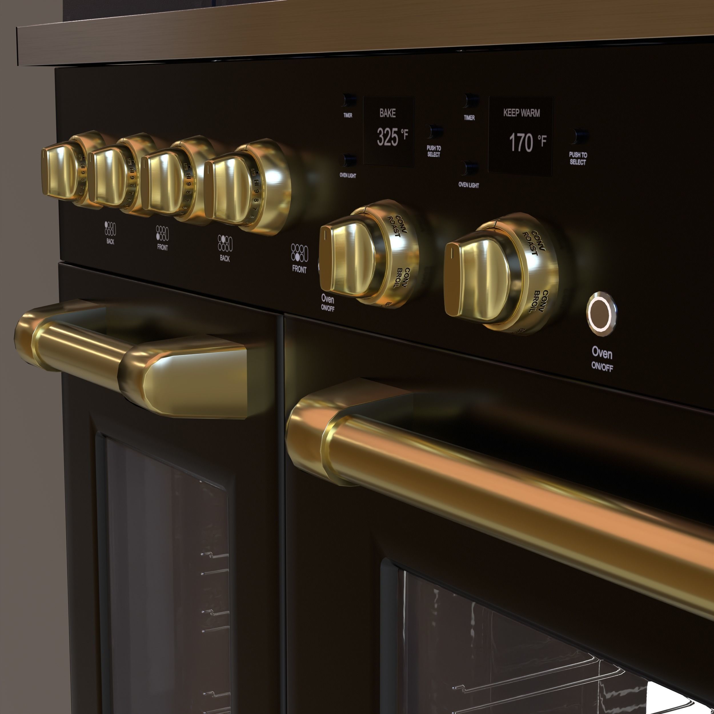 GE Cafe 48 Smart CommercialStyle Range with 6 Burners 3D model CGTrader