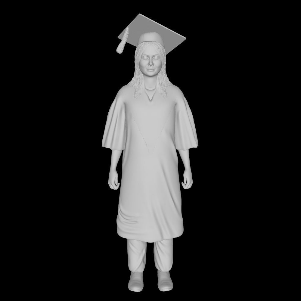 Grad Cg GRADUATION GIRL 2 - GIRL - GRADUATE- CONVOCATION - GRADUATION 3D model ...