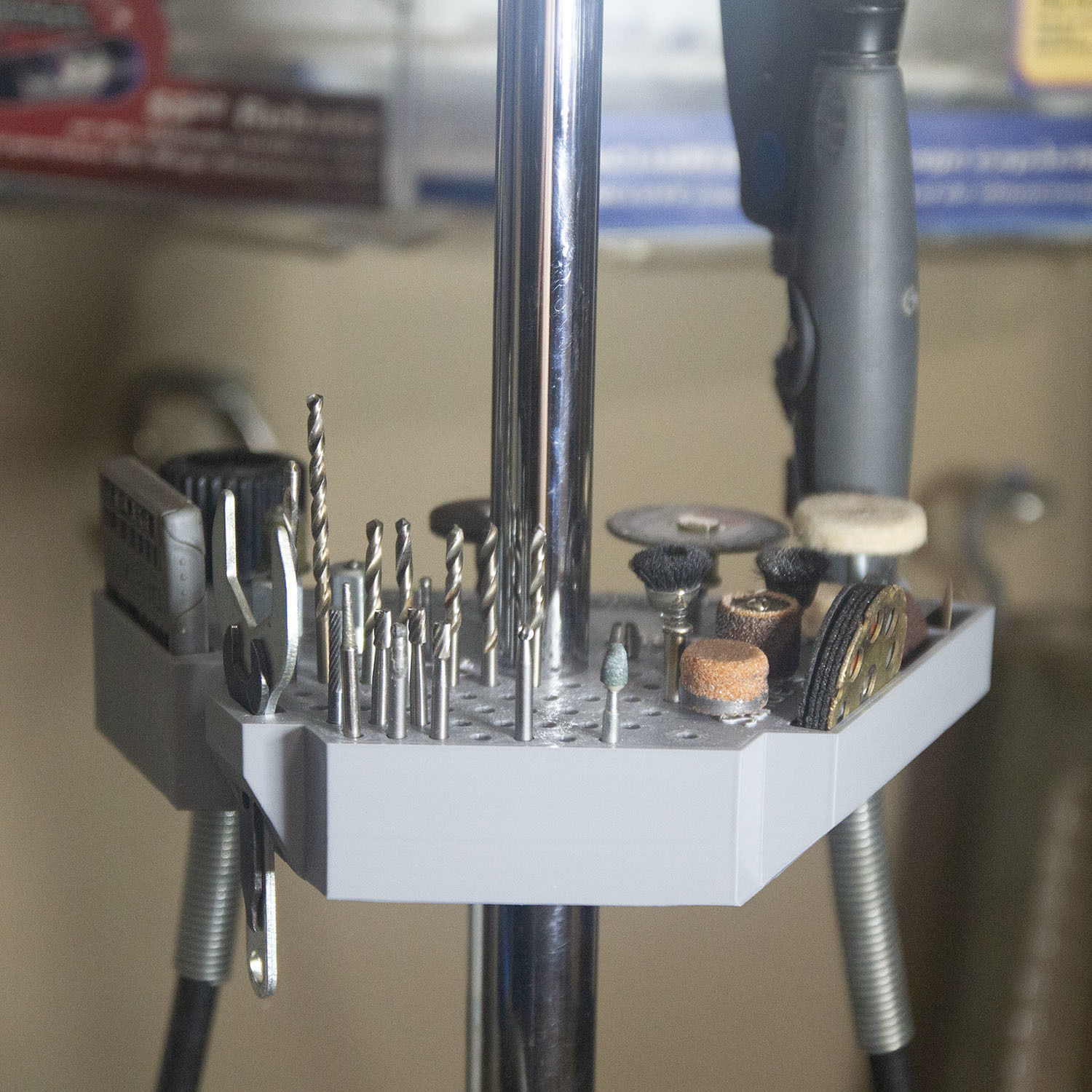 Dremel Drill Press Rotary Tool Workstation Bit Container free 3D model