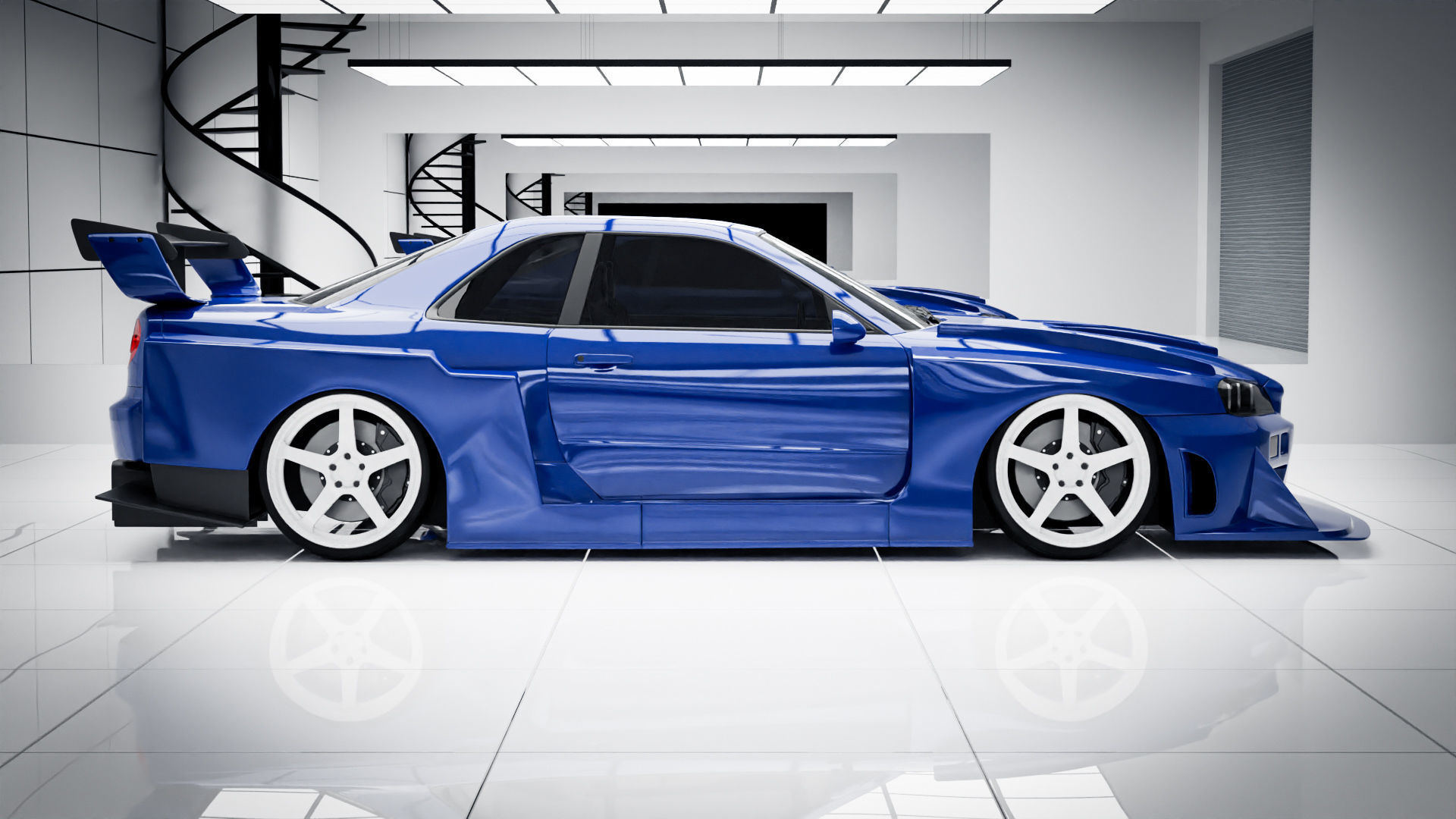 Nissan Skyline GT-R R34 LBWK 3D model | CGTrader