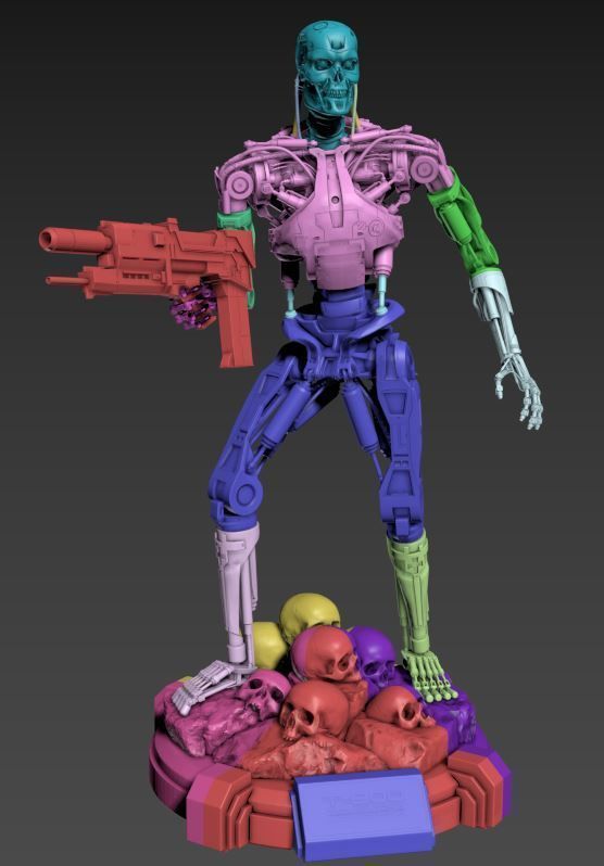 T-800 Terminator 2 Judgment Day High Detal 3D model 3D printable | CGTrader