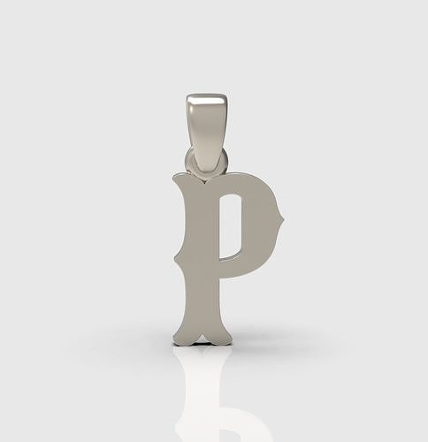 Alphabet Latin P 3D model 3D printable | CGTrader
