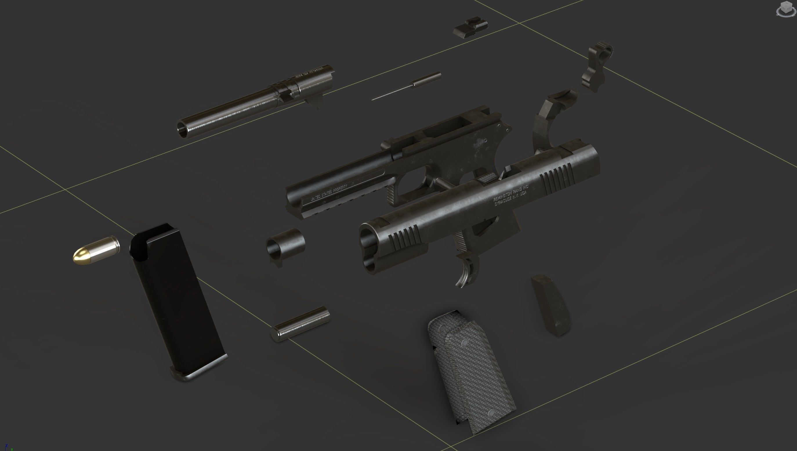 3D model Colt 1911 45 ACP with RMR VR / AR / low-poly | CGTrader