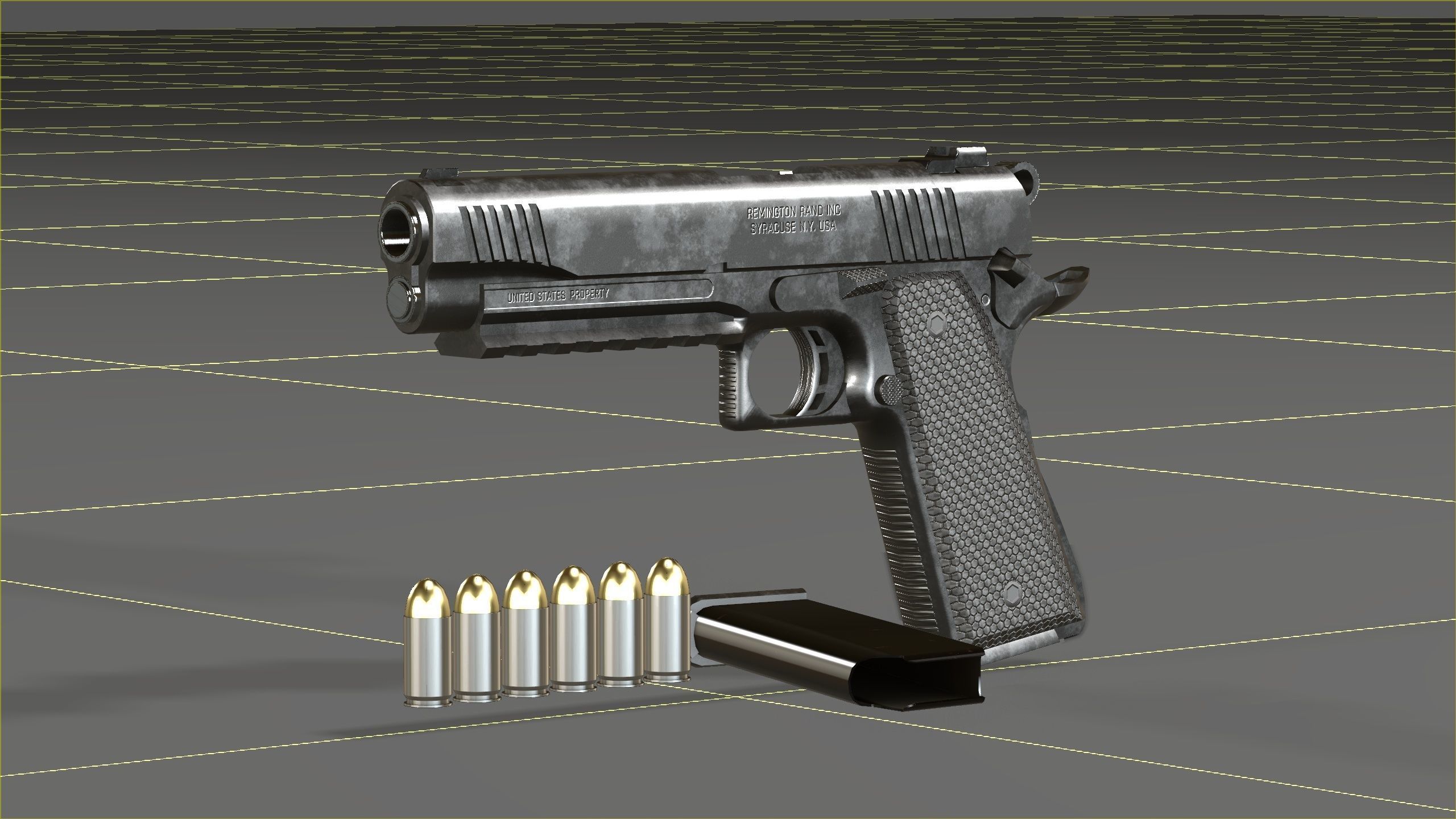 3D model Colt 1911 45 ACP with RMR VR / AR / low-poly | CGTrader