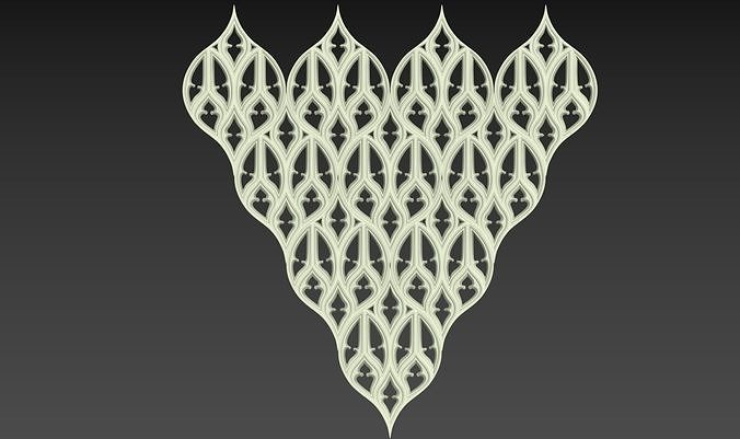 Seamless Gothic pattern 5 3D model 3D printable | CGTrader
