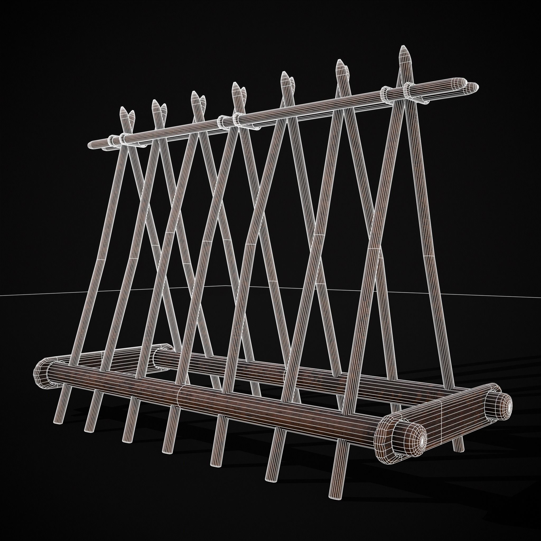Triangle Shape Display Rack 3D model Wooden Triangle Dish Rack VR / AR / low-poly | CGTrader