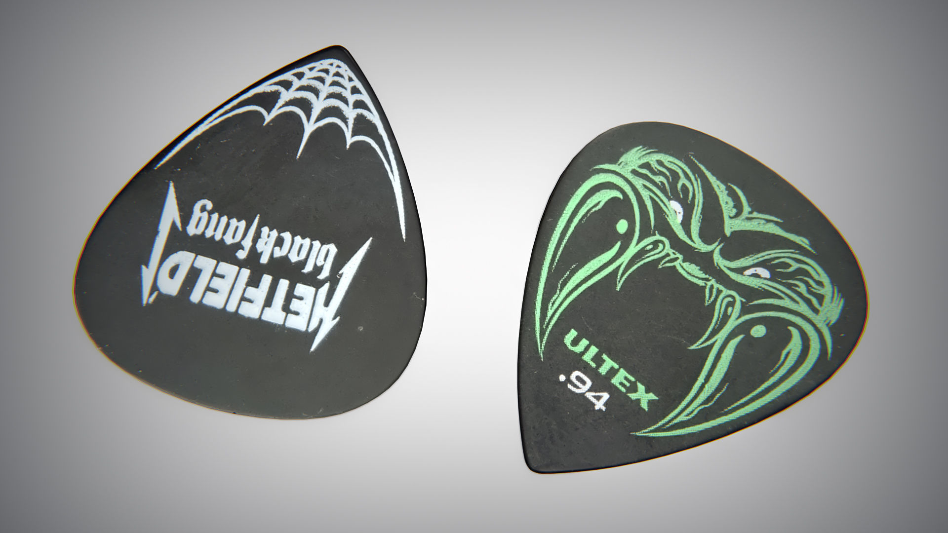 Dunlop Hetfields Black Fang Pick PBR free VR / AR / low-poly 3D model ...