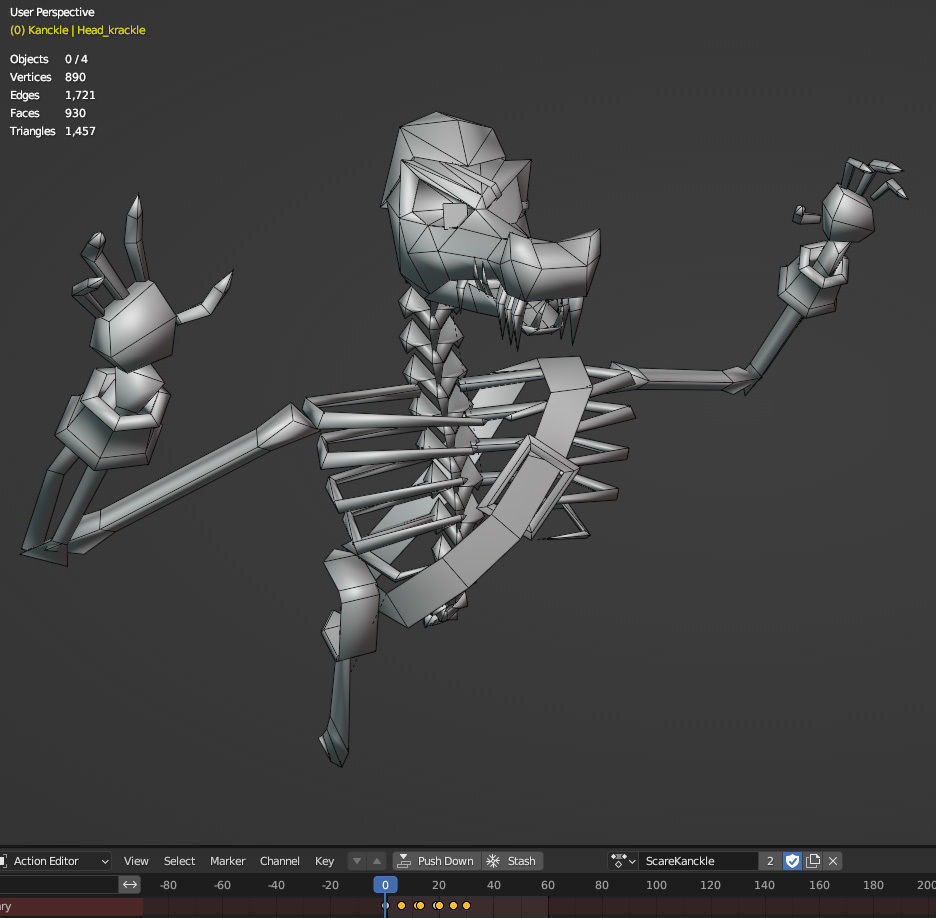 3D model Kackle from DKC2 - N64 version VR / AR / low-poly | CGTrader