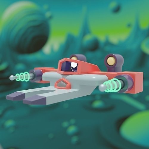 3D model Low Poly Spaceship VR / AR / low-poly | CGTrader
