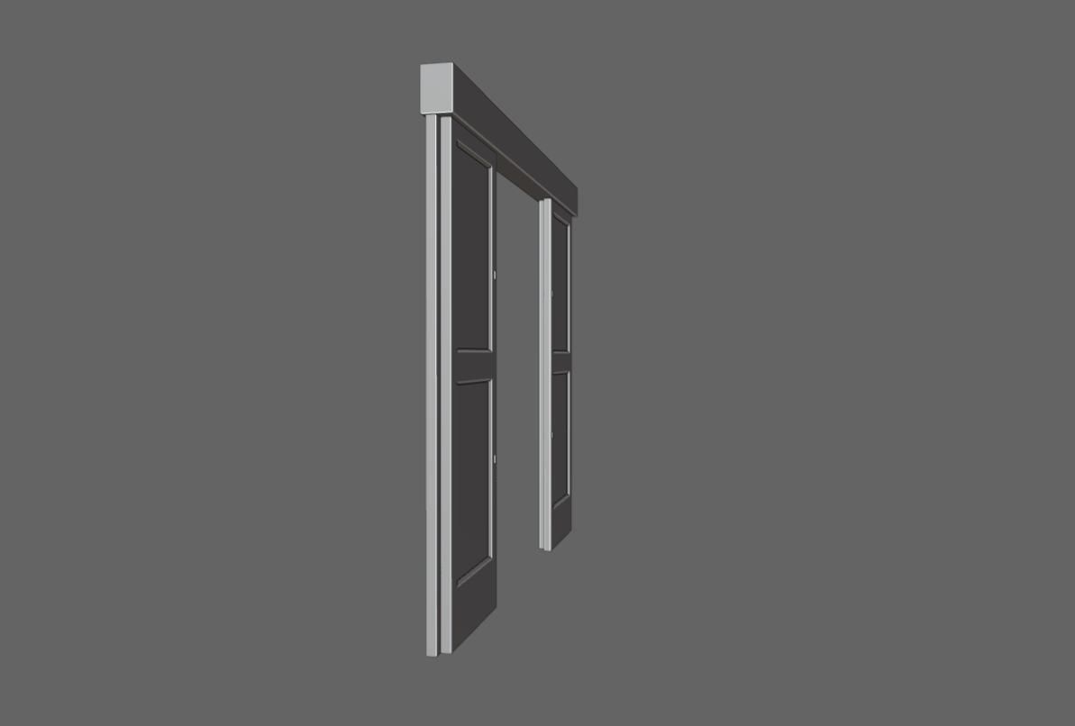 3D model Automatic Door Shop Porta Automatica VR / AR / lowpoly
